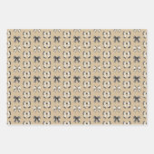 幽霊と猫コケットハロウィンボウ ラッピングペーパーシート (正面3)