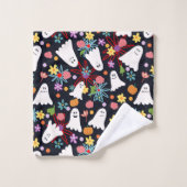 幽霊と花 バスタオルセット (ウォッシュタオル)