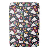 幽霊と花 バスマット (正面縦)