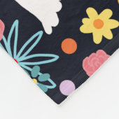 幽霊と花 フリースブランケット (角)