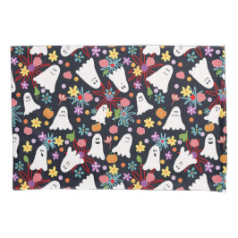 幽霊と花 枕カバー