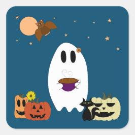 幽霊と茶 スクエアシール