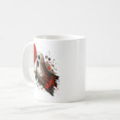 幽霊と赤いバルーン コーヒーマグカップ (正面左)