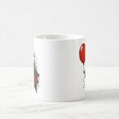 幽霊と赤いバルーン コーヒーマグカップ (中央)