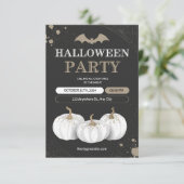 幽霊と金ゴールド:キラキラしたハロウィンバッシュ 招待状 (スタンド正面)
