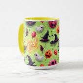 幽霊と風船、ハロウィーン、Natasha Us マグカップ (正面左)