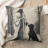 幽霊と黒犬ハロウィーン2024 クッション (ブランケット)