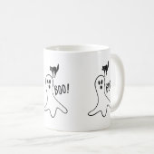 幽霊と黒猫ハロウィン不気味かわいい コーヒーマグカップ (正面右)