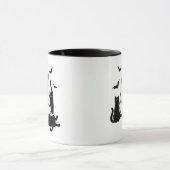 幽霊と黒猫ハロウィン マグカップ (中央)