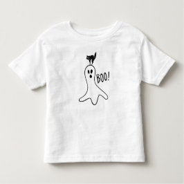 幽霊と黒猫ハロウィーンカワイト トドラーTシャツ