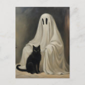 幽霊と黒猫 ポストカード (正面)