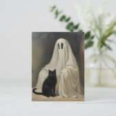 幽霊と黒猫 ポストカード (スタンド正面)