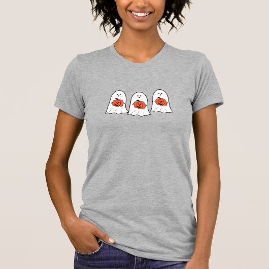 幽霊とJack-o-Lanterns Tシャツ (正面)