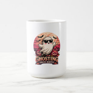 幽霊になって生まれた 面白い ハロウィン 幽霊 コーヒー コーヒーマグカップ