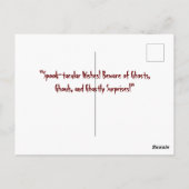 「幽霊に用心 ポストカード (裏面)