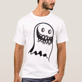 幽霊のあくびハロウィーン怖可愛い笑顔デザイン Tシャツ