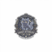 幽霊のあの世の猫 ネコおやじ ギフトのアイデア - 幽霊のあの世のネコ クラブ シール (正面)