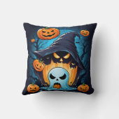 幽霊のようなカボチャがハロウィーンの精神を生き生きとさせる クッション (裏面)