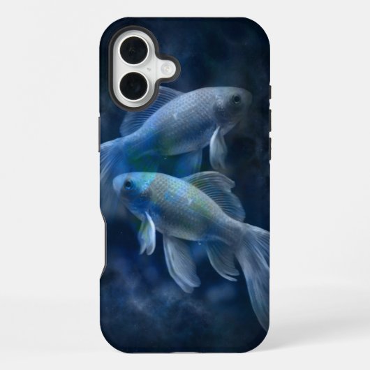 幽霊のようなクールな金魚 iPhoneケース (裏面)