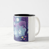 幽霊のようなシルエット ツートーンマグカップ (正面右)