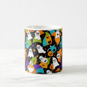 幽霊のようなハロウィーンの模様 コーヒーマグカップ (中央)