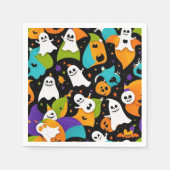 幽霊のようなハロウィーンの模様 スタンダードカクテルナプキン (正面)