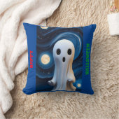 幽霊のようなハロウィーン装飾用クッション クッション (ブランケット)