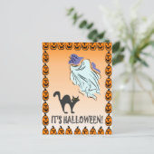 幽霊のようなハロウィーン ポストカード (スタンド正面)