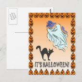 幽霊のようなハロウィーン ポストカード (正面/裏面)