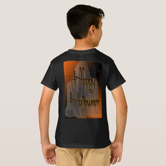 幽霊のようなハロウィーンTシャツ Tシャツ (裏面フル)