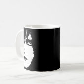 幽霊のような不気味な顔 コーヒーマグカップ (正面左)