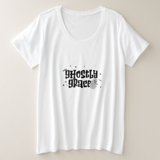 幽霊のような恵み プラスサイズTシャツ (デザイン正面)