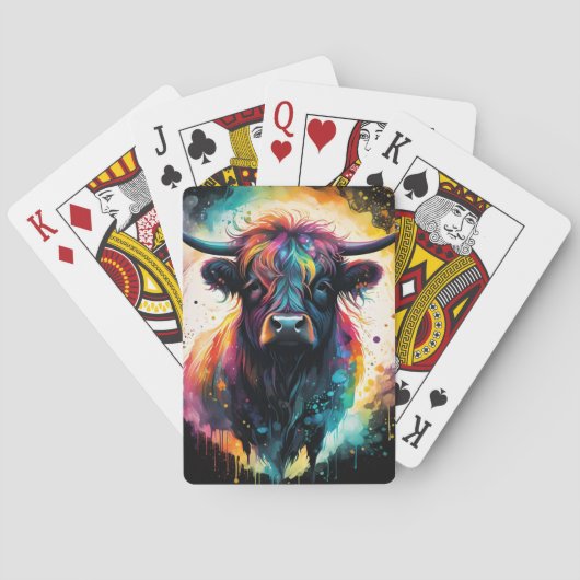 幽霊のような恵み：幽霊のようなホログラフィックな高地の牛 トランプ (裏面)