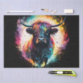 幽霊のような恵み:幽霊のようなホログラフィックな高地の牛 薄葉紙 (クラフト)