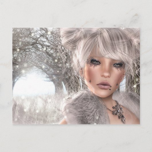 幽霊のような目をした人 ポストカード (正面)