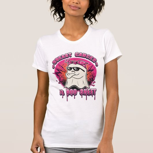 幽霊のように戦う:乳がん認識度 Tシャツ (正面)