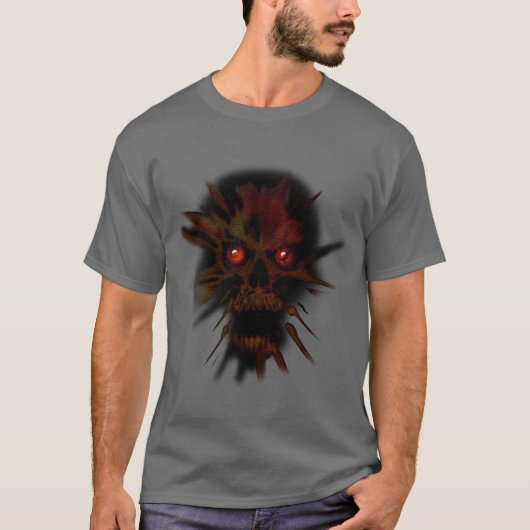 幽霊のよく出るなスカル Tシャツ (正面)