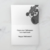 幽霊のよく出るなトウモロコシの当惑の悪魔の衣裳のパンダ カード (内部)