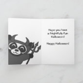 幽霊のよく出るなトウモロコシの当惑の悪魔の衣裳のパンダ カード (内部)