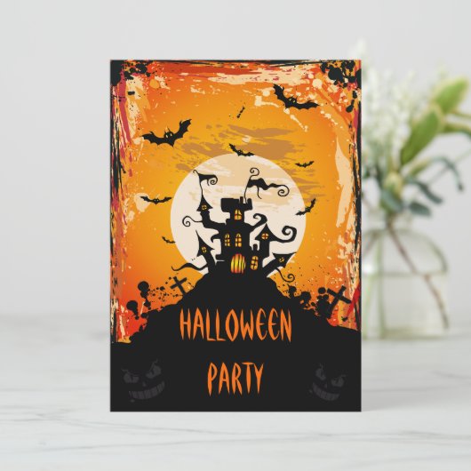 幽霊のよく出るな城のハローウィンパーティ 招待状 (スタンド正面)