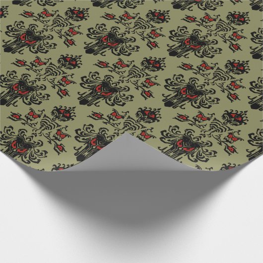 幽霊のよく出るな大邸宅の壁紙のクリスマスのデザイン ラッピングペーパー (角)