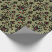 幽霊のよく出るな大邸宅の壁紙のクリスマスのデザイン ラッピングペーパー (角)