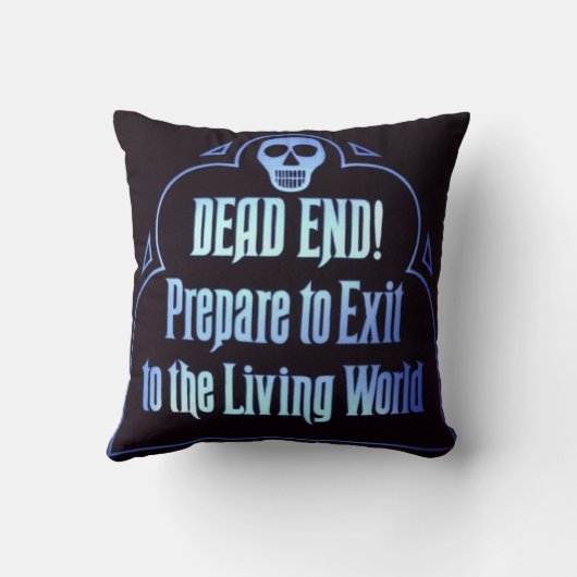 幽霊のよく出るな行き止まりの枕 クッション (裏面)