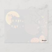 幽霊のよく出るカボチャのハロウィーン葉書の家 ポストカード (裏面)