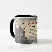 幽霊のよく出るゴシック様式ドラキュラ城ヴィンテージハロウィーン マグカップ (正面左)