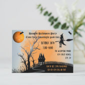 幽霊のよく出るシーン – 3x5ハローウィンパーティ招待状 招待状 (スタンド正面)