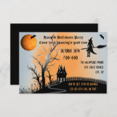 幽霊のよく出るシーン – 3x5ハローウィンパーティ招待状 招待状 (正面/裏面)