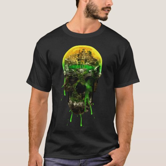 幽霊のよく出るスカル Tシャツ (正面)