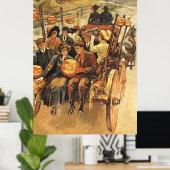 幽霊のよく出るハイライドジャックO'ランタンパンプキンムーン ポスター (ホームオフィス)