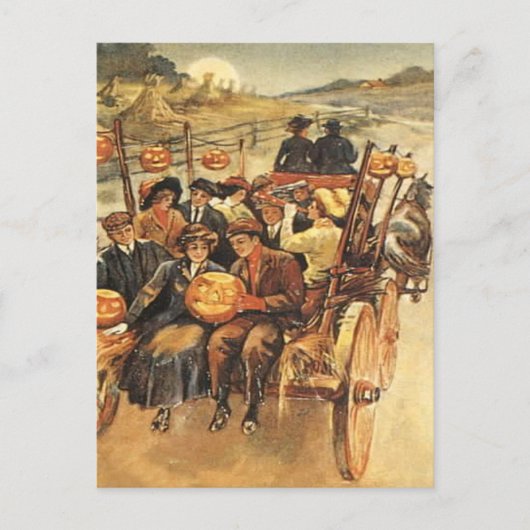 幽霊のよく出るハイライドジャックO'ランタンパンプキンムーン ポストカード (正面)